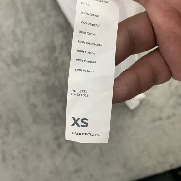 Fabletics Shirt Women XS White Micah Tank Top Athleisure Activewear Gym Yoga - Picture 11 of 12